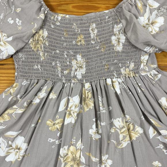 Babydoll Puff Sleeve Floral Dress Sz S Cottagecore Milkmaid USA Hashtag In Trend - Picture 8 of 16